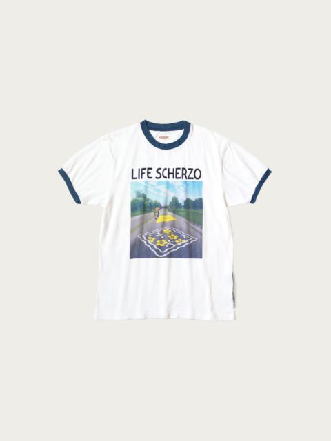 20/-Jersey RINGER T(LIFE SCHERZO ROAD SIGN PAINTER) - White