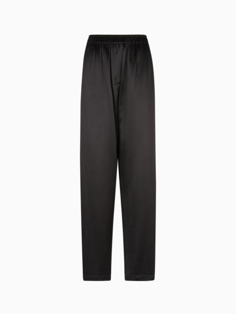 STRAIGHT-CUT TROUSERS IN TUSSAH SILK SATIN