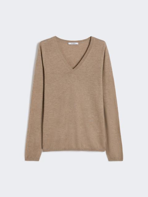 LINCE Plain-knit cashmere yarn jumper