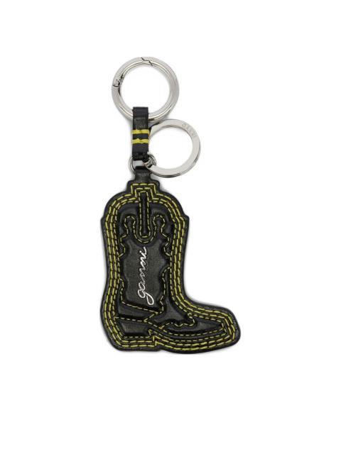 boot stitched keyring