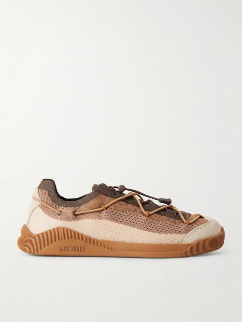 Moonlight Suede-trimmed Mesh Sneakers
