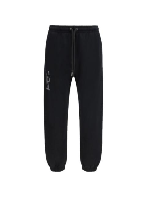 arrow-graphic track pants