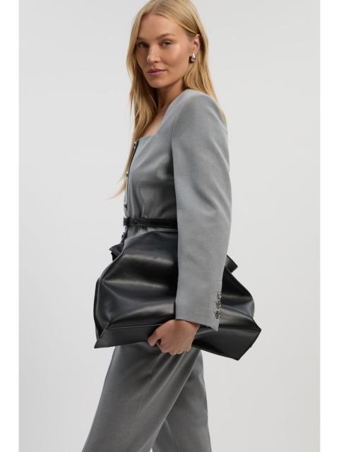 Tailored Marl Belted Square Neck Blazer