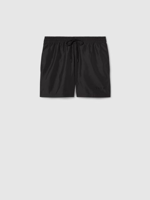 Technical poplin swim short
