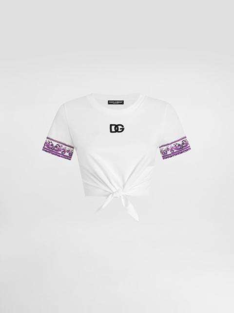 Majolica-prints short-sleeved t-shirt