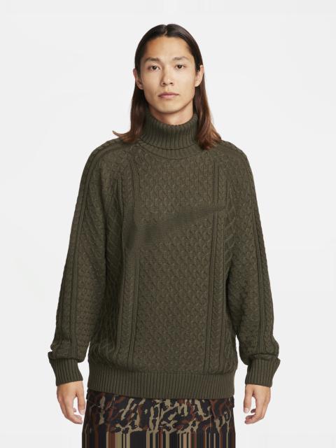 Nike Life Men's Cable Knit Turtleneck Sweater