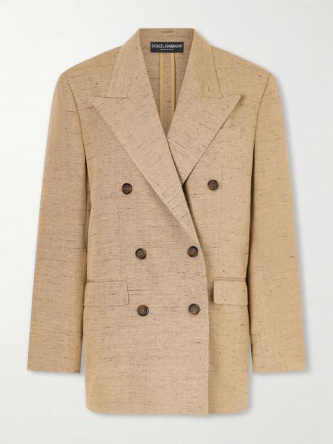 Double-breasted Oversized Woven Blazer