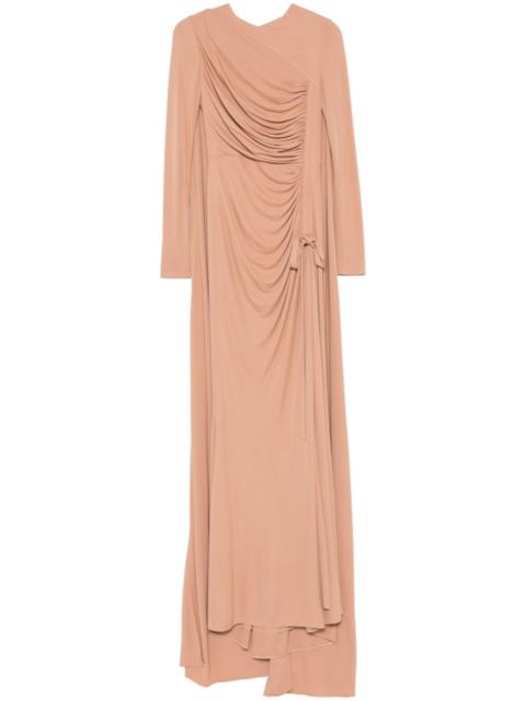 draped-detail gown