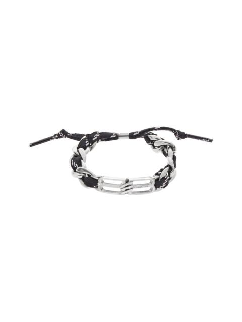 Bb Icon Lace Bracelet in Antique Silver/black/white