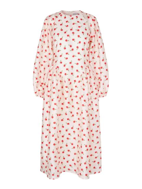 LONG SLEEVE VOLUMINOUS DRESS DITZY PETUNIA