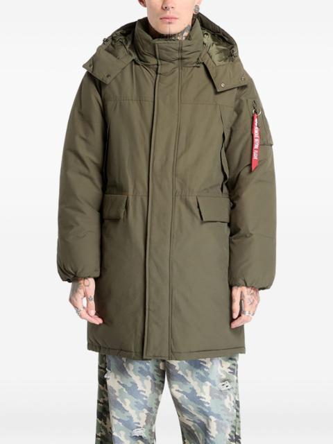 hooded puffer parka