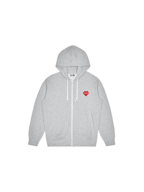Comme des Garcons Play x Invader Women's Zip Up Hoodie Top Grey