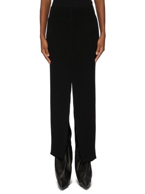 Rick Owens Concordian Sliced Wool Knit Skirt in Black at Nordstrom