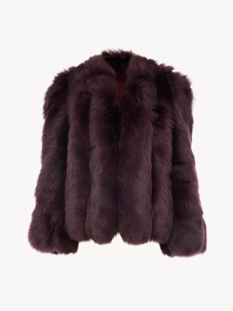 OVERSIZED SHORT COAT IN SHEARLING