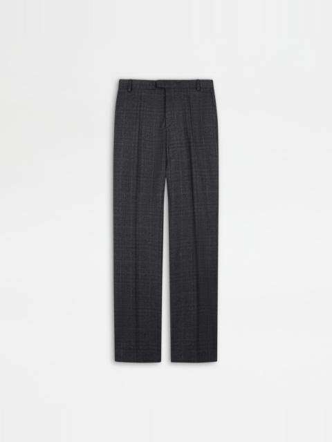 PANTS IN CHECKS WOOL - GREY, BLACK, WHITE