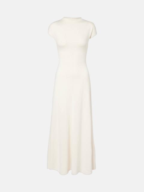Lenore knitted wool and silk midi dress