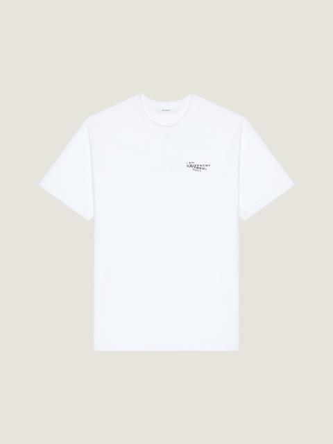 T-SHIRT IN COTTON WITH GIVENCHY STAMP PRINT