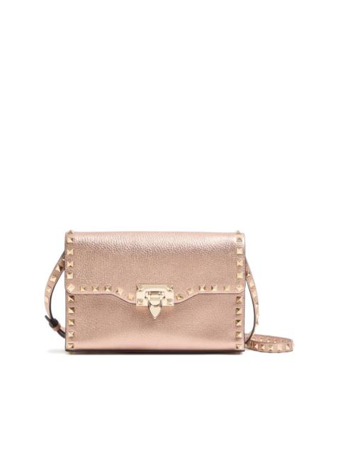 small Rockstud grainy leather crossbody bag