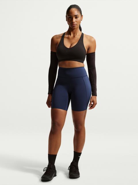 Nike Universa Women's High-Waisted 8" Biker Shorts with No Front Seam