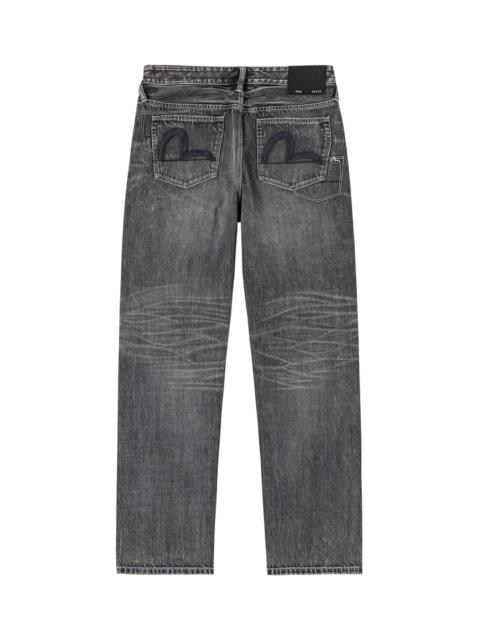 Black Palette Seagull Embroidery Jeans #2020