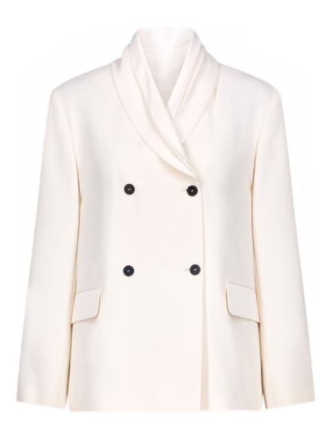 Jiha double-breasted shawl collar jacket