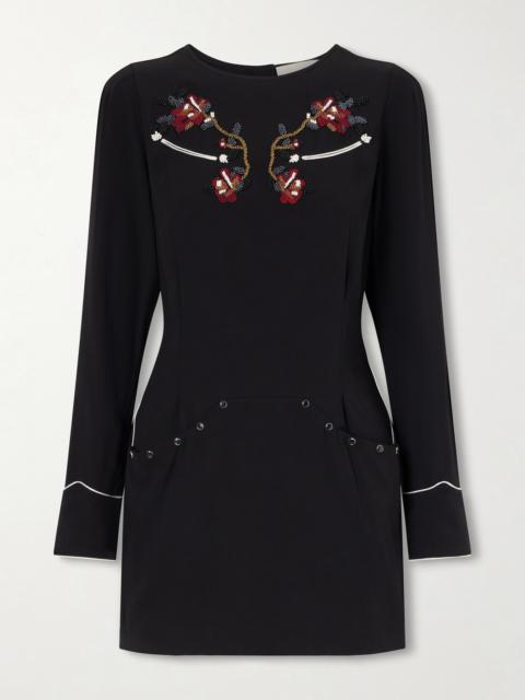 Youma Beaded Cady Mini Dress