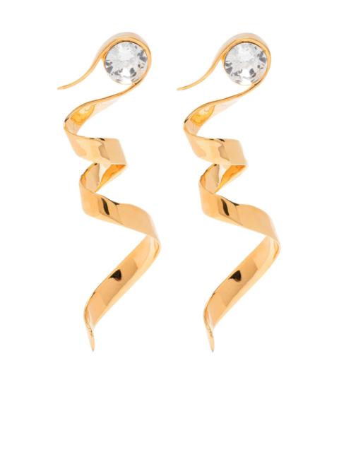 Dries Van Noten Spiral Stone Earrings