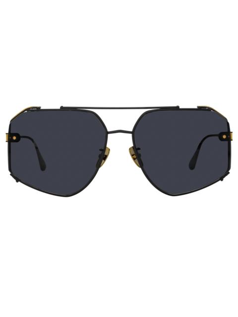 AMAR AVIATOR SUNGLASSES IN MATT NICKEL