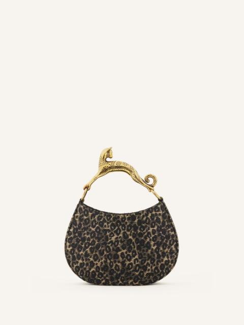 HOBO CAT BAG IN RAFFIA LEOPARD PRINT