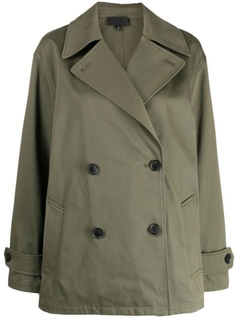 gabardine double-breasted raincoat
