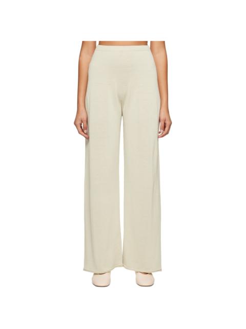 Beige Semi-Sheer Lounge Pants