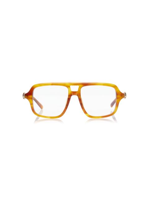 Square-Frame Acetate Glasses brown