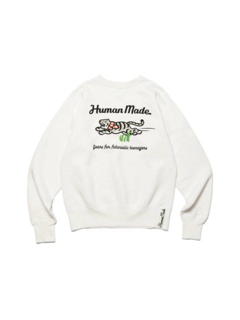 Human Made White Tiger Tsuriami Sweatshirt White