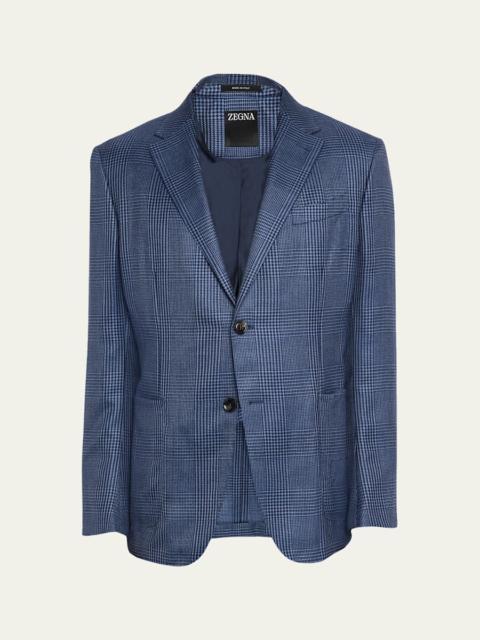 Men's Cashmere and Silk Prince Of Wales Sport Coat