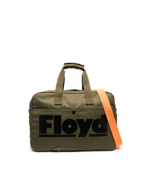 logo-print zipped holdall
