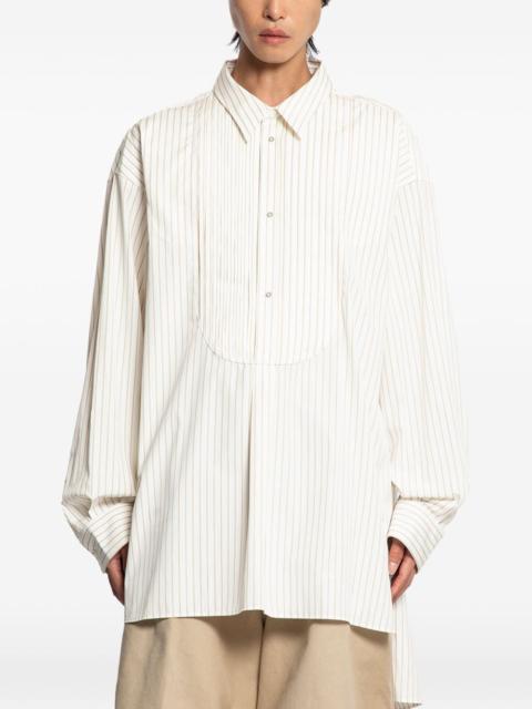 pinstriped bib shirt