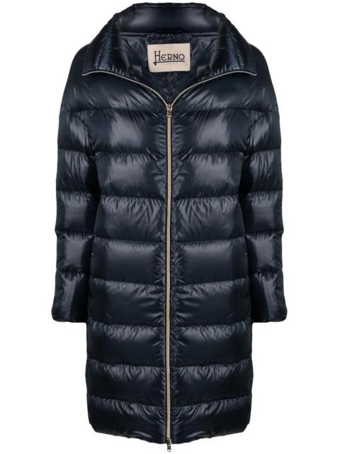 down-feather mid-length coat