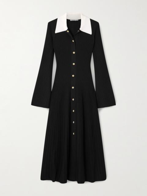 Philippa Ribbed-knit Midi Dress