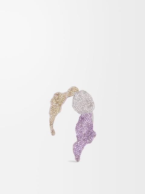 Glitter Fragment ear cuff in sterling silver and crystals