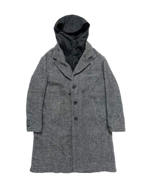 Chester Coat Black Wool Shaggy Twill