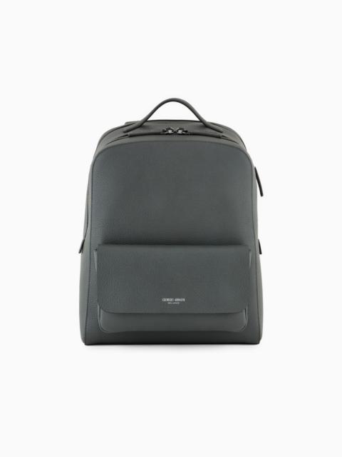 ROUND LEATHER BACKPACK