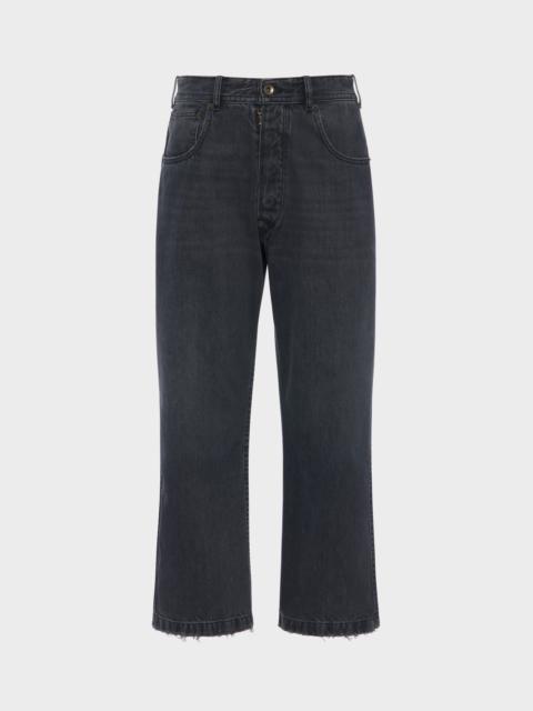 Straight-leg cropped jeans