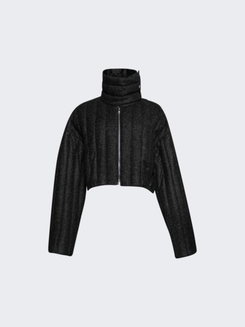 Quilted Funnel Neck Jacket Grey