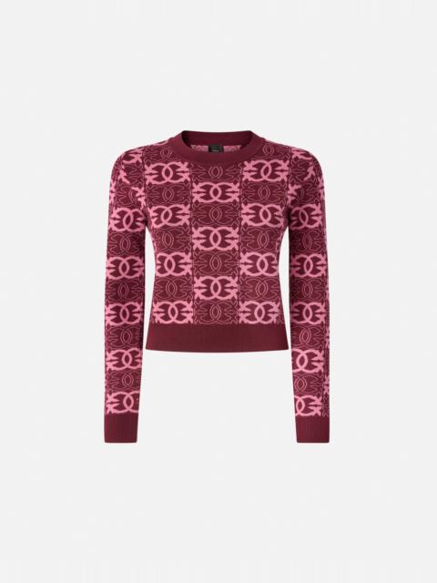 CROPPED SWEATER WITH LOVE BIRDS LOGO