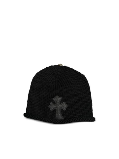 cross patch knit beanie