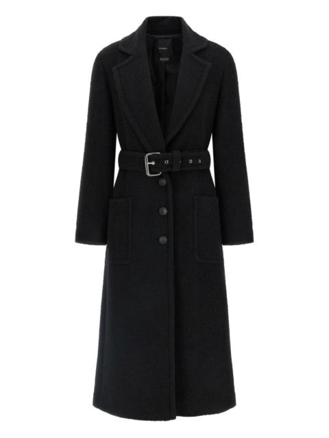 Cerfoglio bouclé belted coat