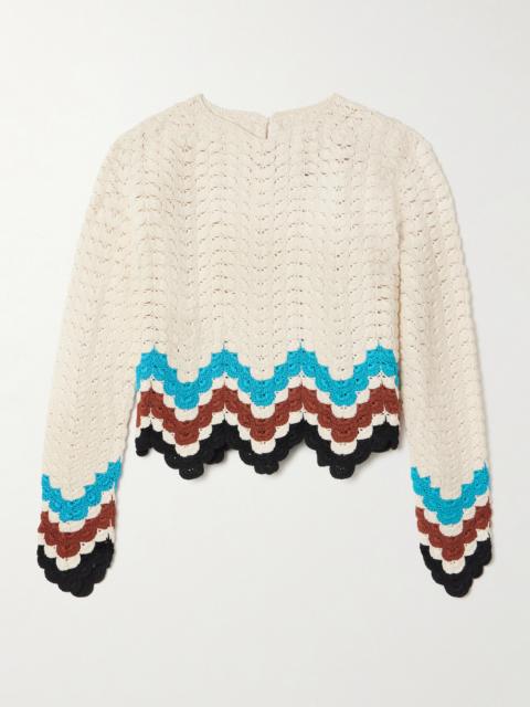 Safi Scalloped Crocheted Cotton Top