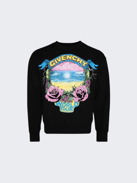 Graphic Crew-neck Pullover Sweater Black