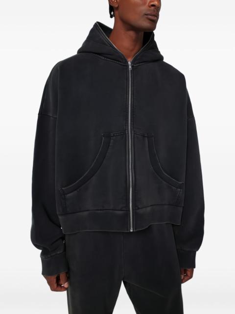 zip-up cotton hoodie