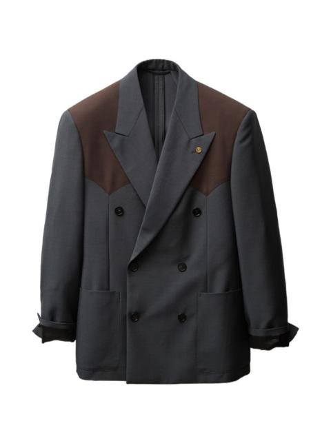 wool-mohair boxy blazer